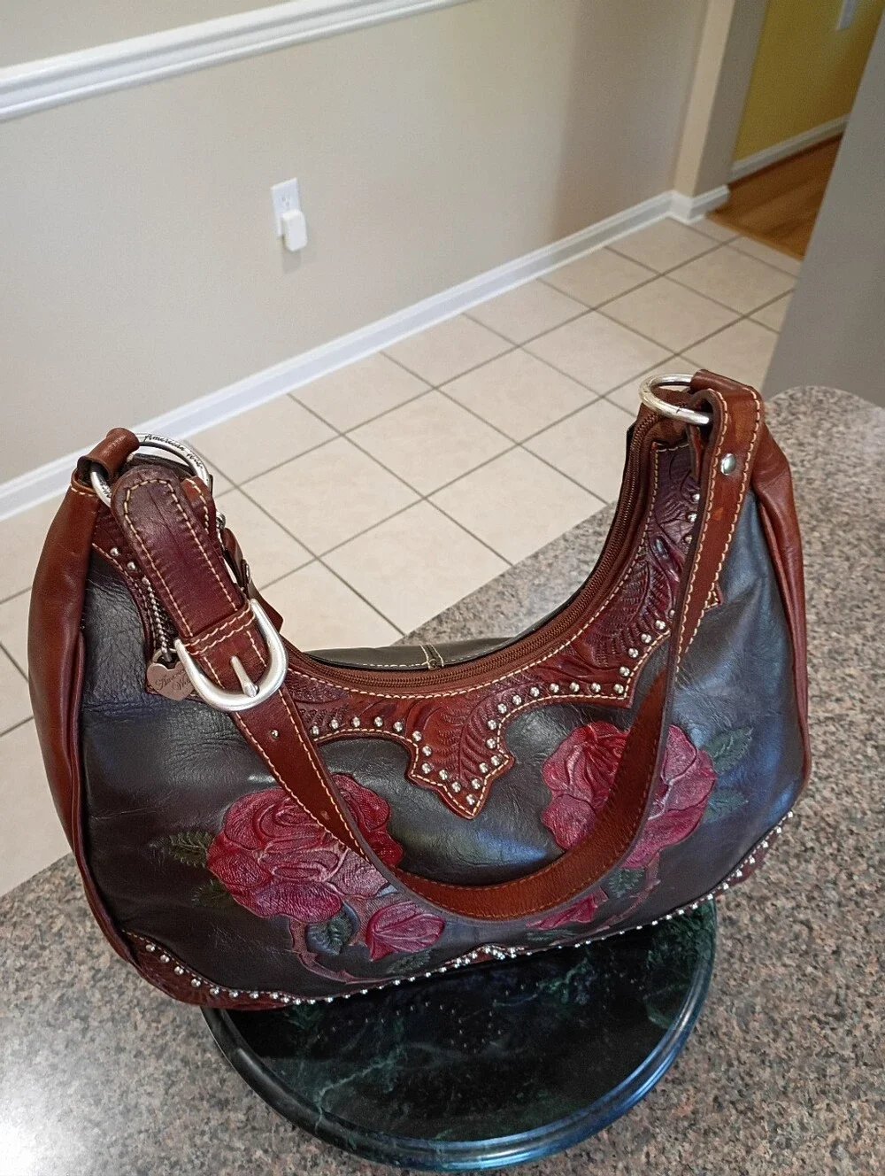 American West Genuine Leather Hobo Purse